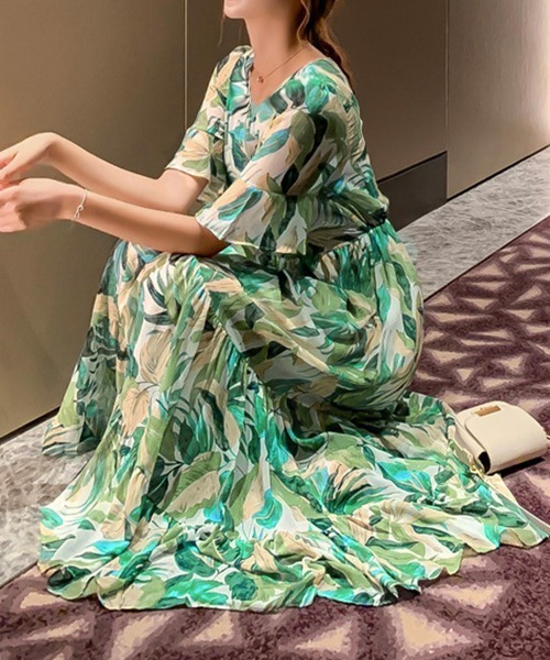 「Miniministore」 半袖ワンピース FREE ピンクベージュ レディース_画像7