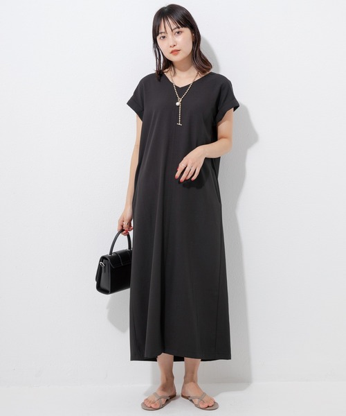 「LAVEANGE」 半袖ワンピース M ブルー レディース_画像5