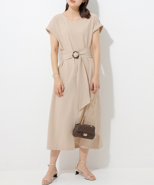「LAVEANGE」 半袖ワンピース M ブルー レディース_画像9