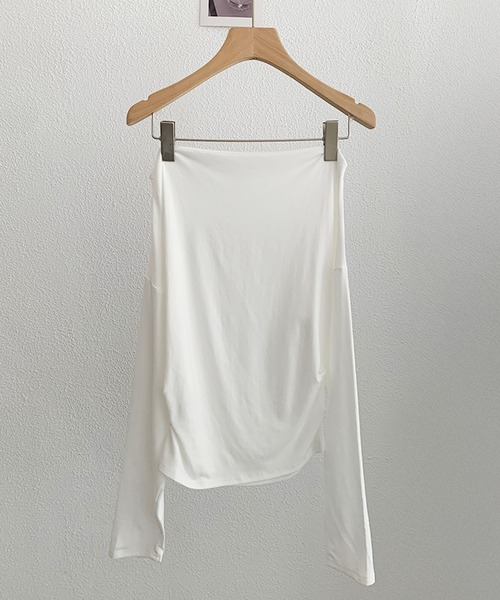 tシャツ ワンショルサイドタックカットソー レディース : ZOZOTOWN