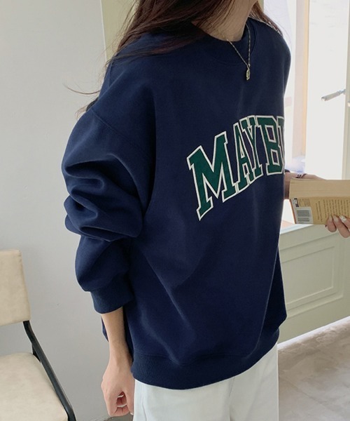 トレーナー スウェット ロゴプリントスウェットプルオーバー