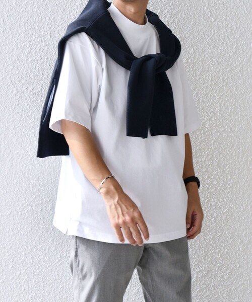 「SHIPS any」 半袖Tシャツ LARGE チャコールグレー メンズ_画像6