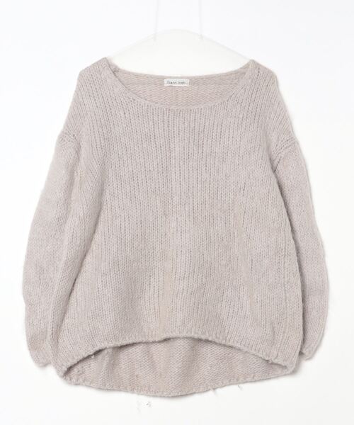 iliann loeb イリアンローブ　フリンジニット セーター ハンドニット iliann loeb イリアンローヴ】フリンジ ニット グレー iliann loeb