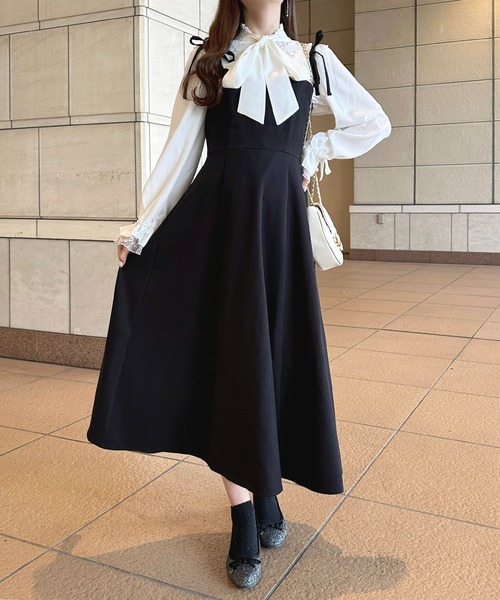 「apres jour」 キャミソールワンピース フリー ブラック系その他 レディース_画像4