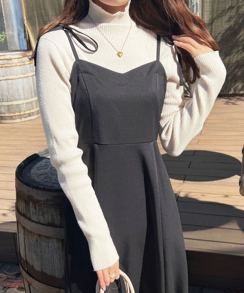 「apres jour」 キャミソールワンピース フリー ブラック系その他 レディース_画像5