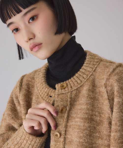 ADAM ET ROPE'（アダムエロペ） カーディガン MIXヤーンカーディガン