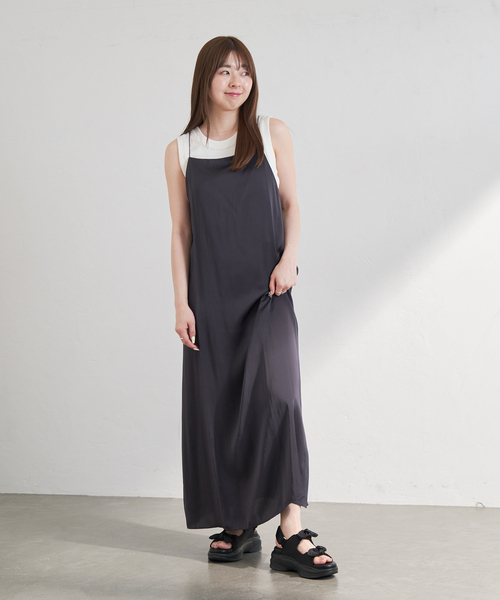 「LE TALON」 フラットサンダル MEDIUM ブラック×ブラック レディース_画像5