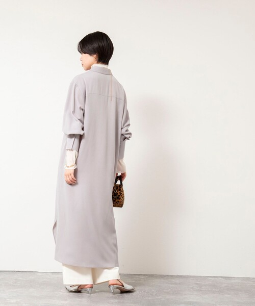 ノーリーズソフィー（NOLLEY’S sophi）/ウォッシャブルツイルロングシャツワンピース NOLLEY'S Sophi（ノーリーズソフィー） ワンピース ウォッシャブル