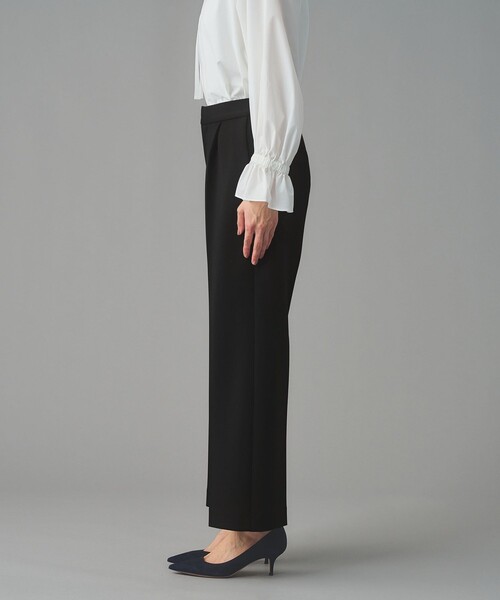 UNITED ARROWS スラックス パンツ SPONGY タック ワイドパンツ