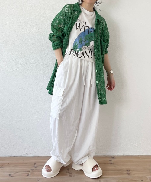 「wee9s」 半袖Tシャツ FREE ホワイト レディース_画像2