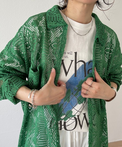 「wee9s」 半袖Tシャツ FREE ホワイト レディース_画像3