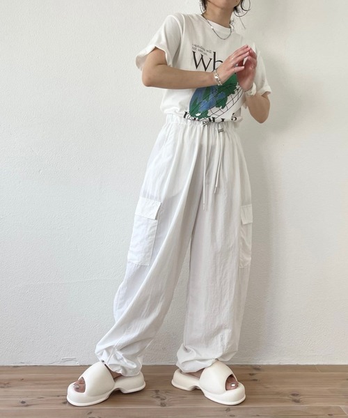 「wee9s」 半袖Tシャツ FREE ホワイト レディース_画像8