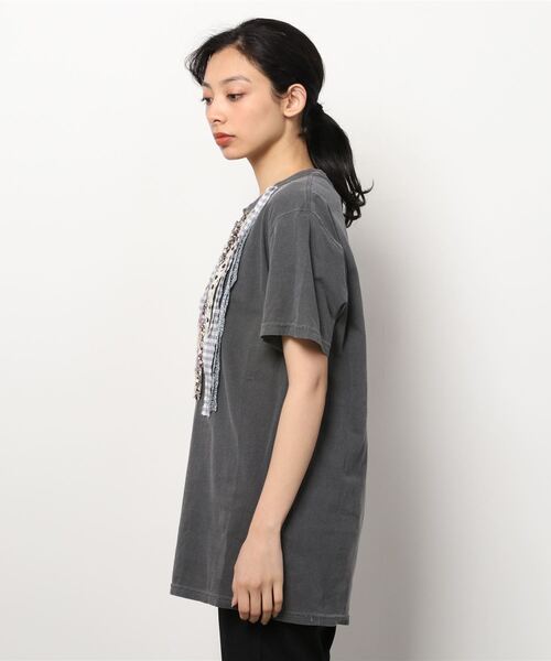 「dahl'ia」 半袖Tシャツ FREE ダークグレー レディース_画像3
