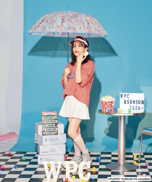 Wpc. 傘 「ビニール傘」パペットスンスン × マシュマロアンブレラ