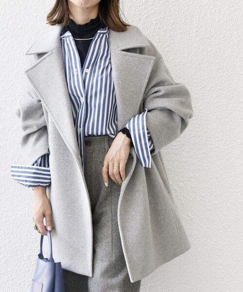 SHIPS any 「SHIPS any」 チェスターコート ONE SIZE ライトグレー