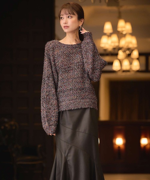 「emiriawiz」 長袖ニット FREE ブラック レディース_画像2