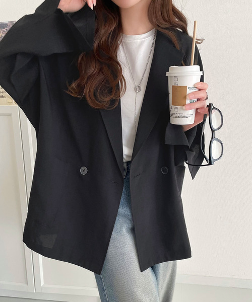 「classicalelf」 テーラードジャケット LARGE ベージュ レディース_画像3