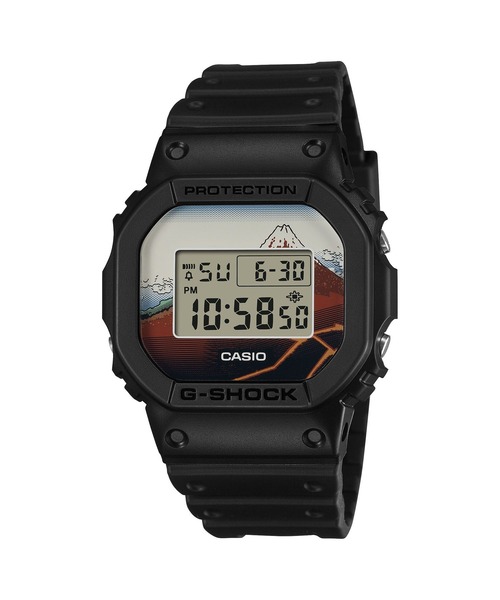G-SHOCK 腕時計 葛飾北斎「山下白雨」 / 5600シリーズ DW-5600KHSH25