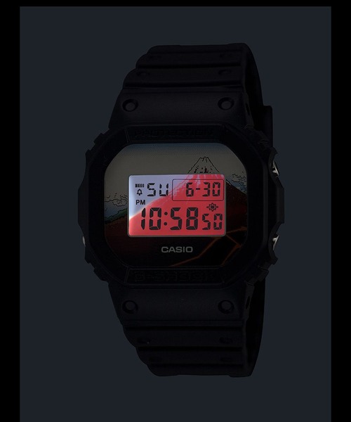 G-SHOCK 腕時計 葛飾北斎「山下白雨」 / 5600シリーズ DW-5600KHSH25