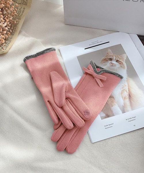 IRADOWL（アイラドール） 手袋 ミニリボン手袋 レディース : ZOZOTOWN