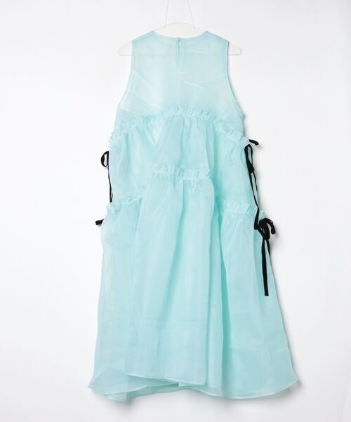 「CAROLINA GLASER」 ノースリーブワンピース SMALL グレー レディース_画像2