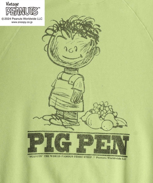 「PEANUTS」 「fruit of the loom」スウェットカットソー M アイボリー レディース_画像5