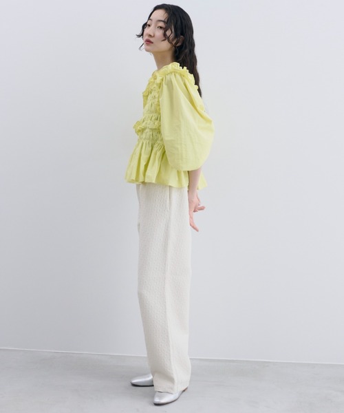 「PERNA」 イージーパンツ FREE ホワイト レディース_画像3