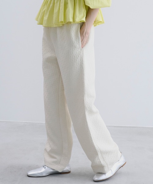 「PERNA」 イージーパンツ FREE ホワイト レディース_画像4