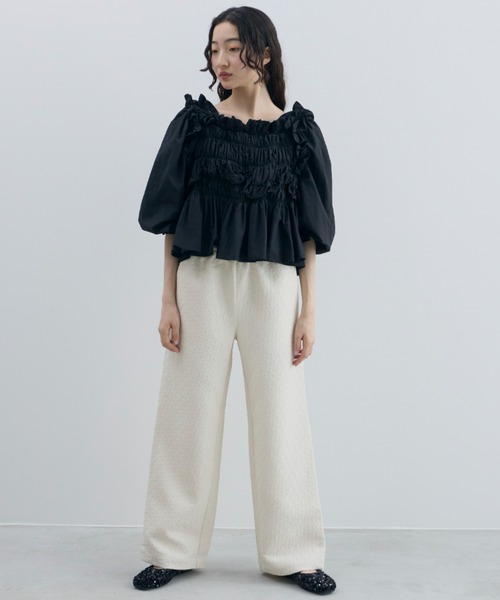 「PERNA」 イージーパンツ FREE ホワイト レディース_画像6