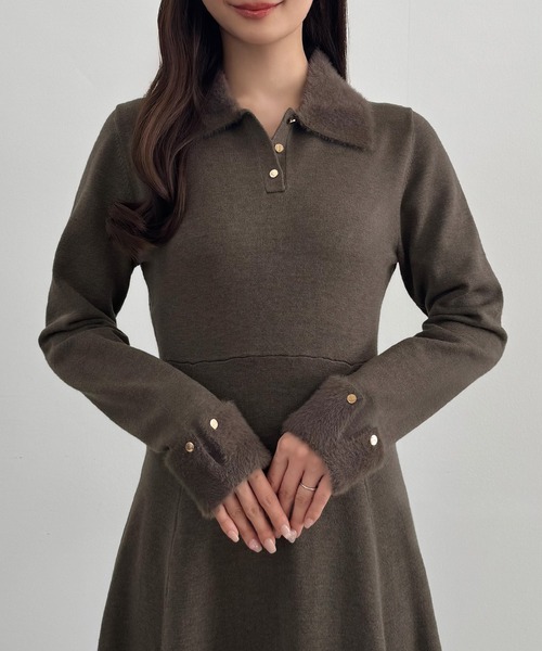 「CENEA」 ニットワンピース MEDIUM ブラック レディース_画像7