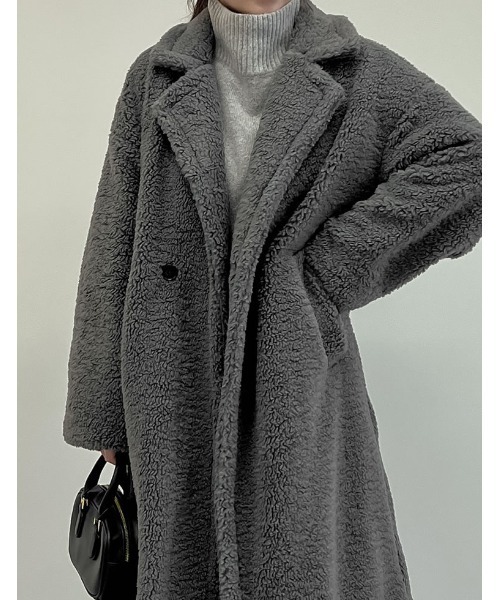 「Re:EDIT」 チェスターコート LARGE ベージュ レディース_画像4