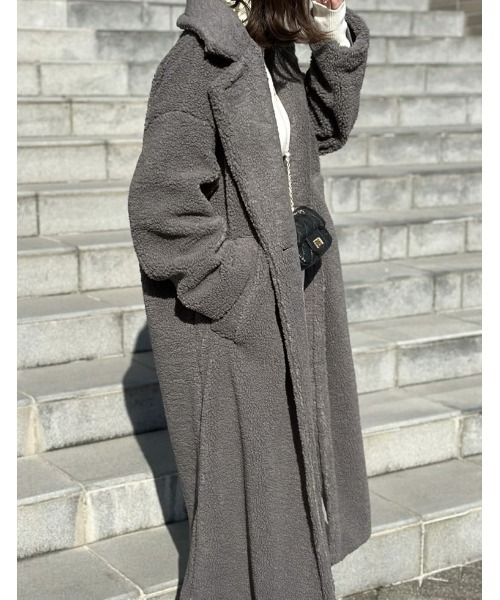 「Re:EDIT」 チェスターコート LARGE ベージュ レディース_画像5