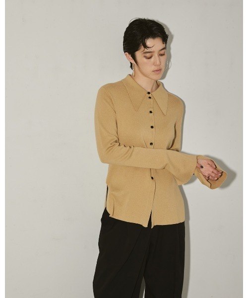TODAYFUL ニット カーディガン ベージュ 中古・古着通販】TODAYFUL (トゥデイフル) ニットカーディガン
