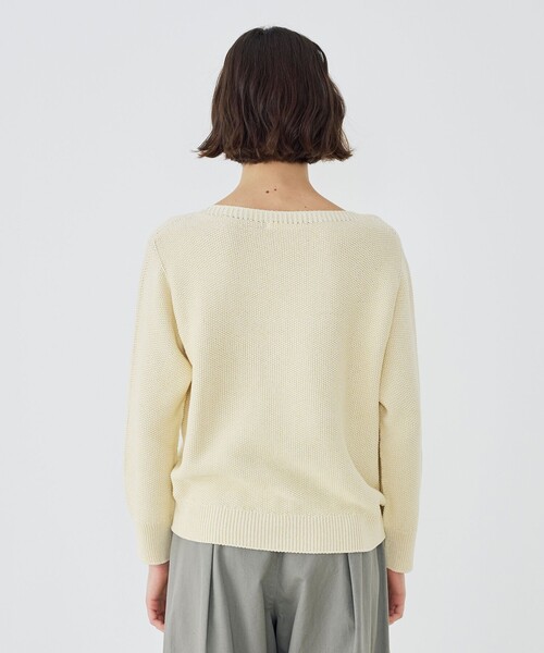 定価28,600円 ギャルリーヴィー　コットンカノコ　しゃけ‼️ コットンカノコ ボートネックプルオーバー | GALERIE VIE (Women
