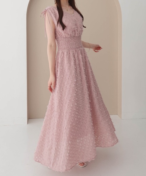 ワンピース 「INGNI　SOELA」ジャガードフリンジワンピース／WEB限定の画像