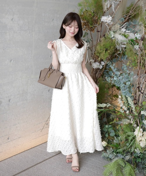 ワンピース 「INGNI　SOELA」ジャガードフリンジワンピース／WEB限定の画像