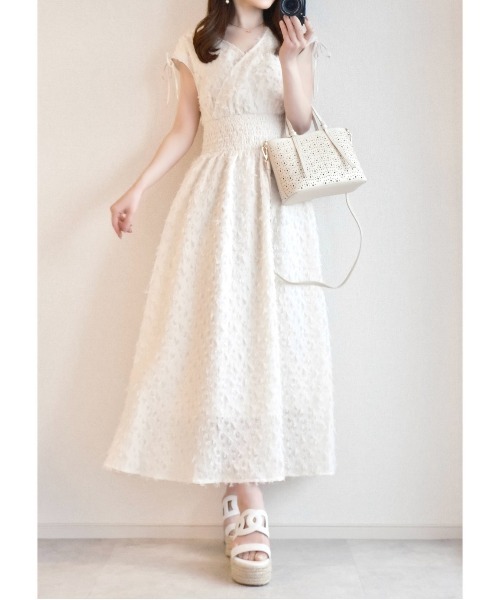 ワンピース 「INGNI　SOELA」ジャガードフリンジワンピース／WEB限定の画像