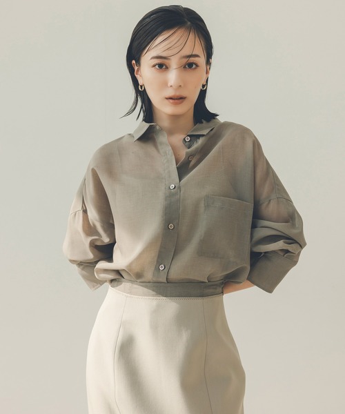 「anuans」 長袖シャツ FREE ベージュ レディースの画像