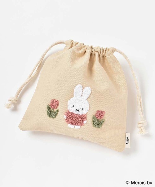 Miffy（ミッフィー） ポーチ miffyスプリングサガラ刺繍巾着