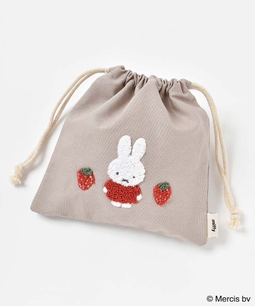 Miffy（ミッフィー） ポーチ miffyスプリングサガラ刺繍巾着