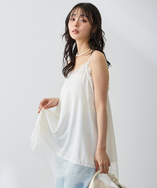キャミソール サテンレースキャミチュニック : ZOZOTOWN Yahoo!店