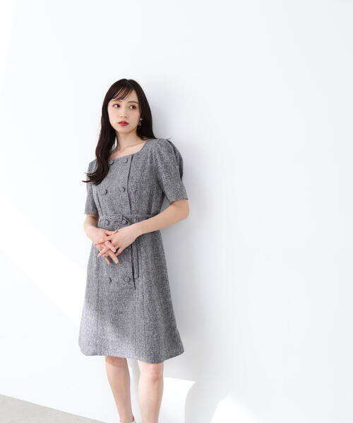 「JILL by JILL STUART」 半袖ワンピース MEDIUM ブラック系その他 レディース_画像3