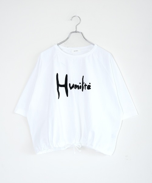 SOLAMONAT（ソラモナ） tシャツ 半袖 パフ天竺 裾ヒモ五分袖プル