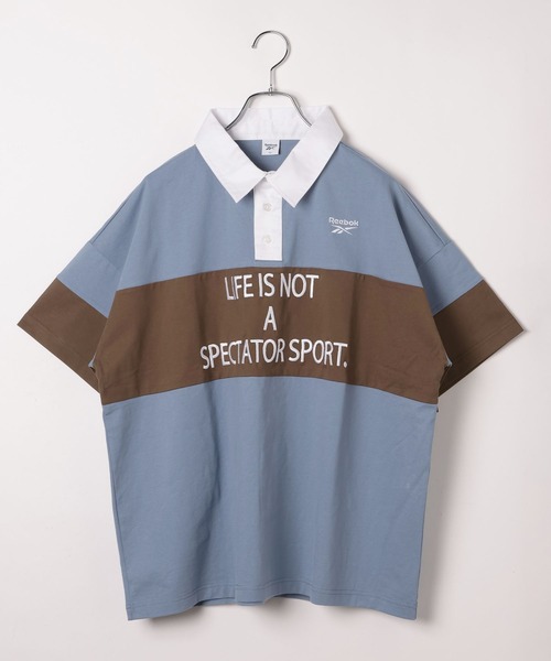 ALAND ブラウス シャツ 半袖 「ALAND別注」Reebok／ラガーシャツ