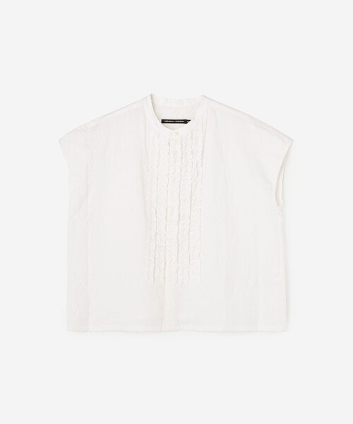 ブラウス シャツ nicholson ＆ nicholson | フレンチスリーブ フリルシャツ WOMEN レディースの画像