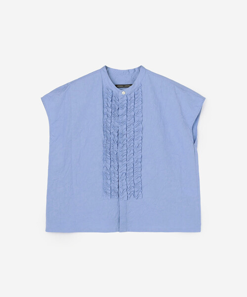 ブラウス シャツ nicholson ＆ nicholson | フレンチスリーブ フリルシャツ WOMEN レディースの画像