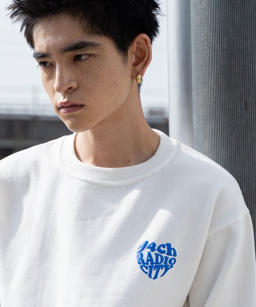 「WEGO」 スウェットカットソー LARGE ブラック メンズ_画像6