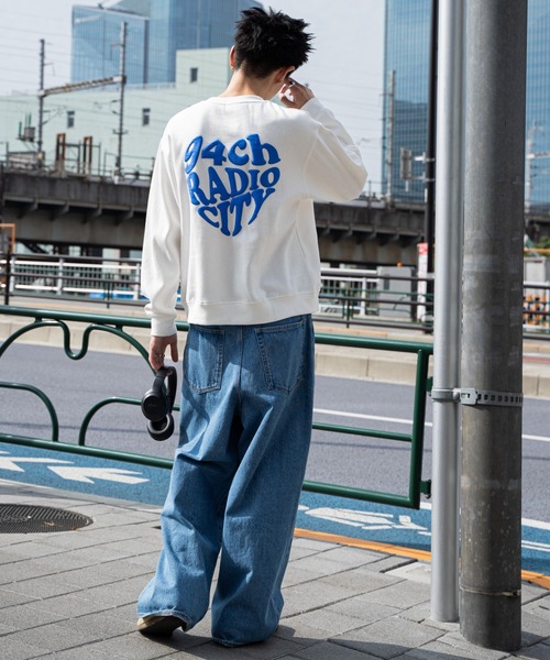 「WEGO」 スウェットカットソー LARGE ブラック メンズ_画像8