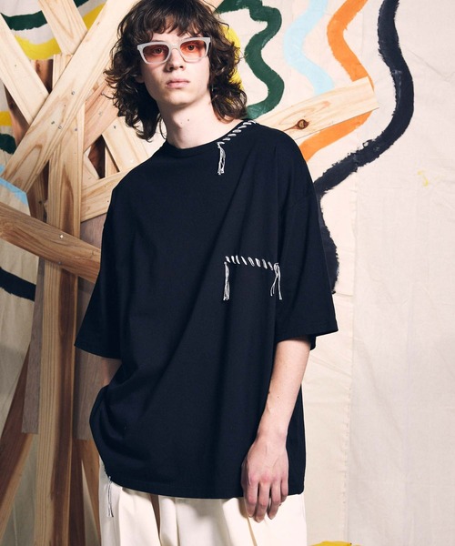 MAISON SPECIAL（メゾンスペシャル） 半袖Tシャツ 1 ブラック メンズ