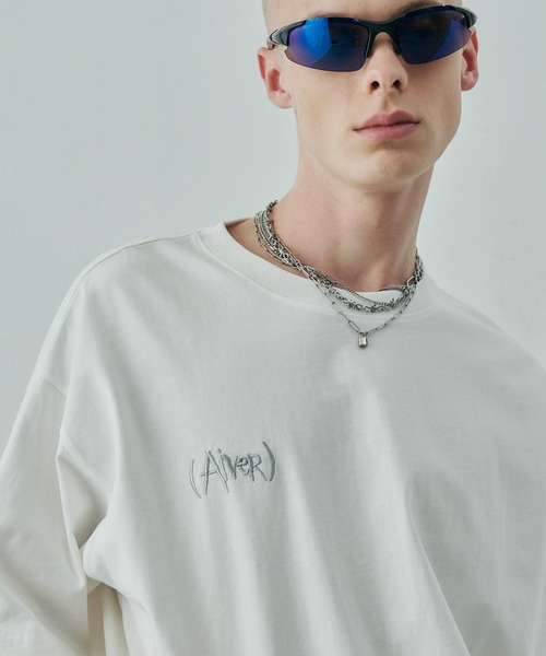 「AIVER」 半袖Tシャツ MEDIUM ブラック メンズ_画像3